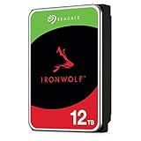 Seagate IronWolf 12TB, NAS interne Festplatte, 3.5 Zoll, 7200 U/Min, CMR, 256 MB Cache, SATA 6GB/s, silber, FFP, inkl. 3 Jahre Rescue Service, Modell: ST12000VN0008