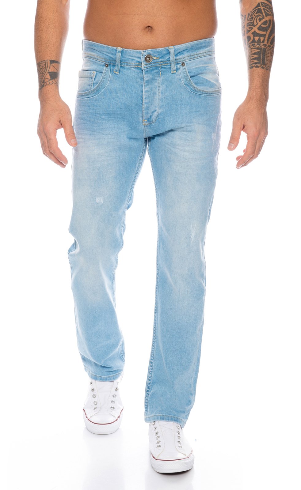 Rock Creek Herren Jeans Hellblau RC-331 [W44 L34]