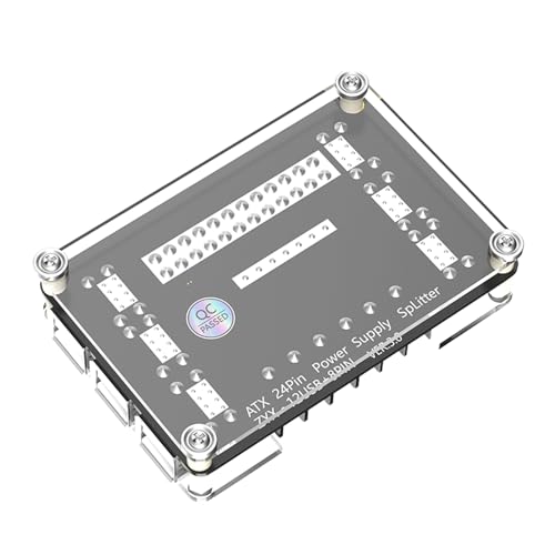 24Pin Netzteil Breakouts Board Acrylgehäuse Mit 3 3V 5V 12V -12V Ausgangsspannungen 12Ports USB 3A Ausgang ATX24Pin Netzteil