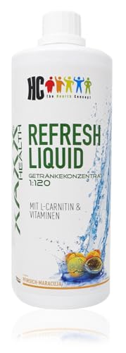 XAXX HC Refresh Liquid PFIRSICH MARACUJA Konzentrat 1:120, 1 Liter, zuckerfreier Sirup