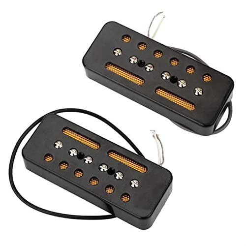 ZENGXUE Black Metal P90 E-Gitarre Horizontallochaufnahme 50/52 Set Humbucker Tonabnehmer Set