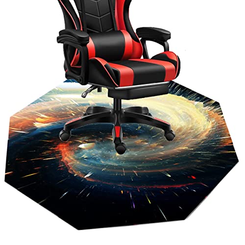 ALFAAL Gaming Stuhl Teppich Bodenschutzmatte Bürostuhl Achteck Bodenschutzmatte for Hartböden, Schreibtischstuhl Unterlage for Zuhause/Büro (Color : 3, Size : 100cm)