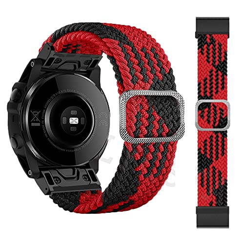 BANDKIT 26 x 22 mm Schlaufen-Nylon-Armband für Garmin Fenix 6X 6 Pro 5X 5 Fenix 7X 7 Epix MK2 Uhrenarmband Quick Easyfit Correa, For Epix, Achat