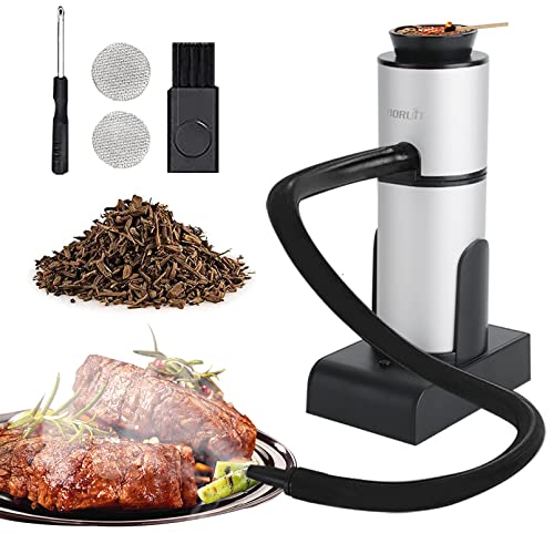 BORUIT Tragbarer Smoker, Smoking Gun, Küchen Raucher, Tragbarer Raucher Rauch Aufguss Pistole Essen Fleisch Cocktail Raucher, Geeignet für BBQ Home Camping