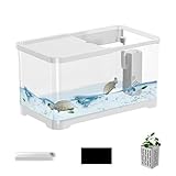 Nbhuiakl Aquarium-Kit | Kleines Aquarium, dekoratives Salzwasseraquarium-Set | Kreatives Fischaquarium mit Korb, vielseitige Aquarien für Quallen, Guppys, Garnelen, Goldfische