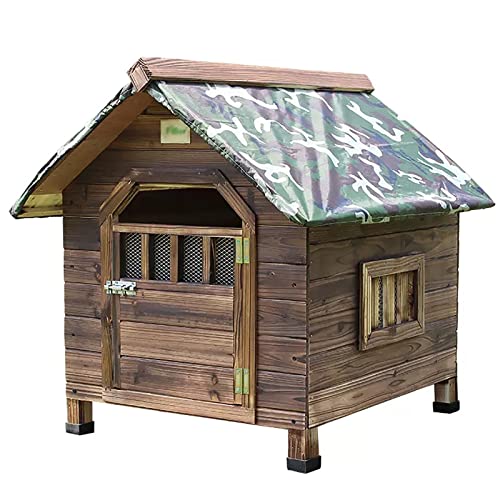 Katzenhaus Outdoor, Hundehütte Outdoor, Hundehütten for Große Hunde Draußen, Wetterfeste Katzenhäuser for Outdoor-Katzen, Outdoor-Katzenunterstand mit Tür ( Color : B , Size : S )