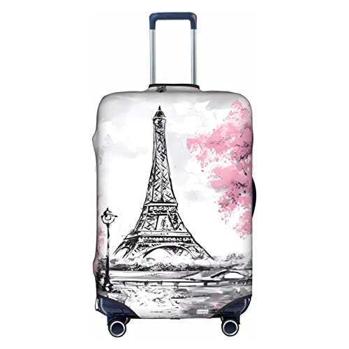 Ölgemälde Paris Eiffelturm Trolley Reisekoffer Schutzhülle: >> Hohe Elastizität mit Reißverschluss, mittlere Anwendung, 45,7 - 81,3 cm (18-32 Zoll) Trolley