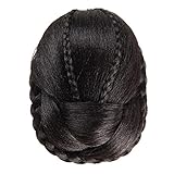 BONAD Haare Chignon Geflochtene Dutt Elegante Hochsteckfrisur Perücke Geflochtene Dutt Perücke mit eingebautem Kamm for Frauen Synthetische Perücke Haarknoten Dutt-Haarteile für Frauen (Color : C)