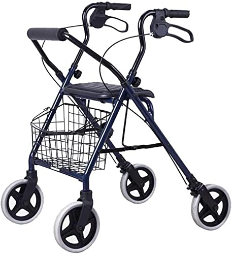 Rollator Walker Aluminium Mobility Walking Aid Lightweight Folding Walking Frame Height Adjustable Elderly Walker Elderly Walker Sehnsucht nach Vorwärts