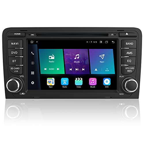 AWESAFE Android 11 Autoradio für Audi A3 S3 RS3, 2GB+32GB, Radio mit Navi unterstützt DAB+ WLAN CD DVD Bluetooth 2 Din 7 Zoll Bildschirm