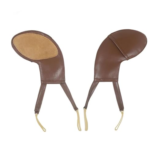 Violine Kinn Rest Pad Weiche Leder Schulter Pads Für 4/4 3/4/1/2 1/4 1/8 1/16 Violine String Instrument violine Zubehör (Color : Brown 4-4 3-4)