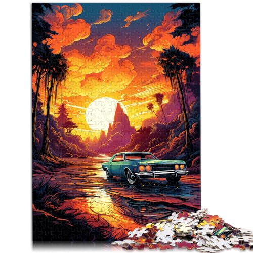 Puzzlespiel Bunte Autos 1000 Puzzles für Erwachsene Holzpuzzlespielzeug Puzzles Lernspiele Stressabbau-Puzzles 1000 Teile (50 x 75 cm)