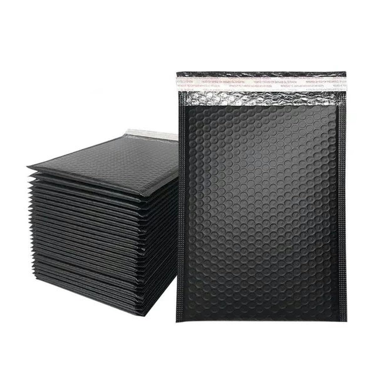 100 Packungen Versandtaschen, schwarze Verpackungsbeutel für Umschläge, Schmuckverpackungsbeutel, Anti-Extrusion, wasserdicht, schwarz, 15 x 18 cm