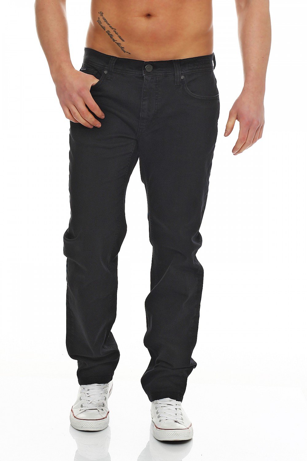 Big Seven Matt Black Antic Regular Fit Herren Jeans, Hosengröße:W36/L32