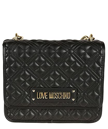 Love Moschino Damen Borsa Chunky Chain Quilting Nero Umhngetasche, Schwarz