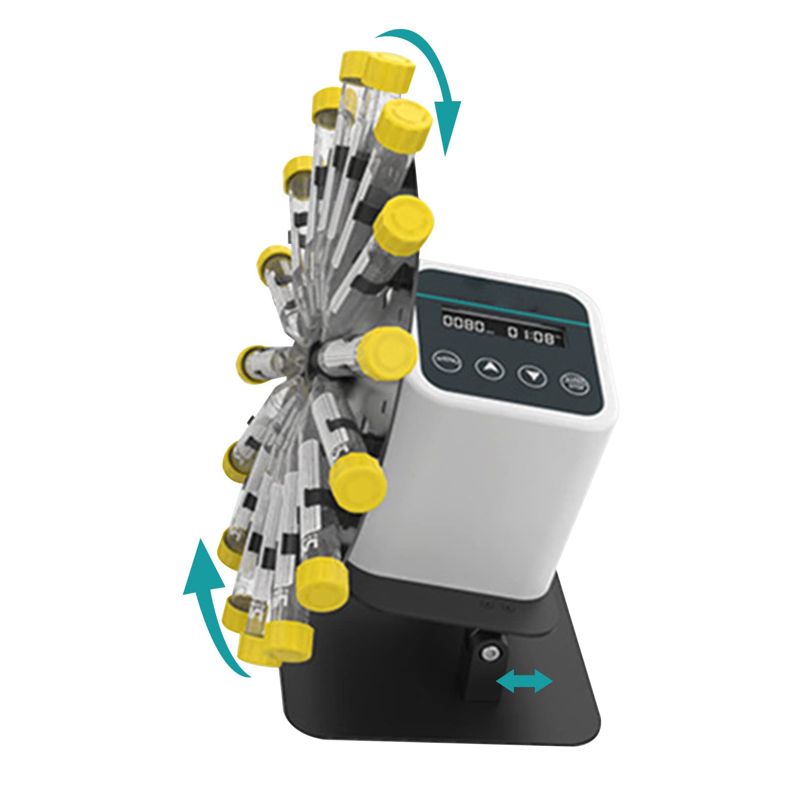 Rotierender 360°-Drehmischer-SchüTtler, 40°- 80°-SchüTteln, Digitalanzeige Mit SchlüSsel, LCD-Anzeige FüR Geschwindigkeit Und Zeit