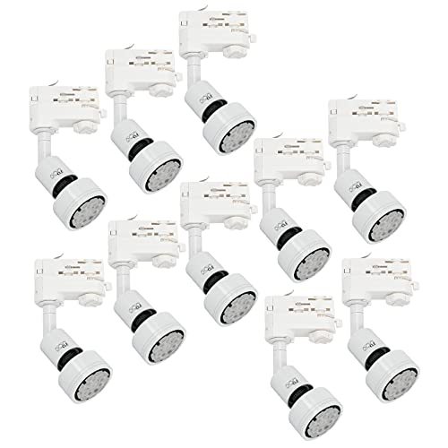 10x CLE PURI LED GU10 weiss 3 Ph. Stromschienstrahler f. Erco Staff Lival Eutrac Global Schiene max. 50W