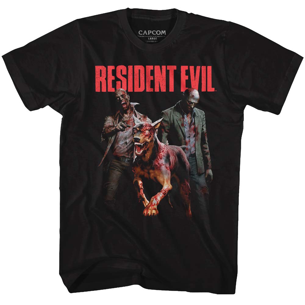 American Classics Resident Evil Gaming Monster Hits T-Shirt für Erwachsene, kurzärmelig - Schwarz - X-Groß