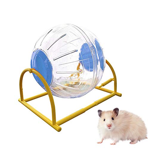 Leiser Hamsterball mit Ständer, Laufaktivitäts-Übungsball, atmungsaktiver Hamsterball, interaktiver Spielzeugball for Hunde, Kleintiere, Käfigzubehör, 5,9 Zoll/79