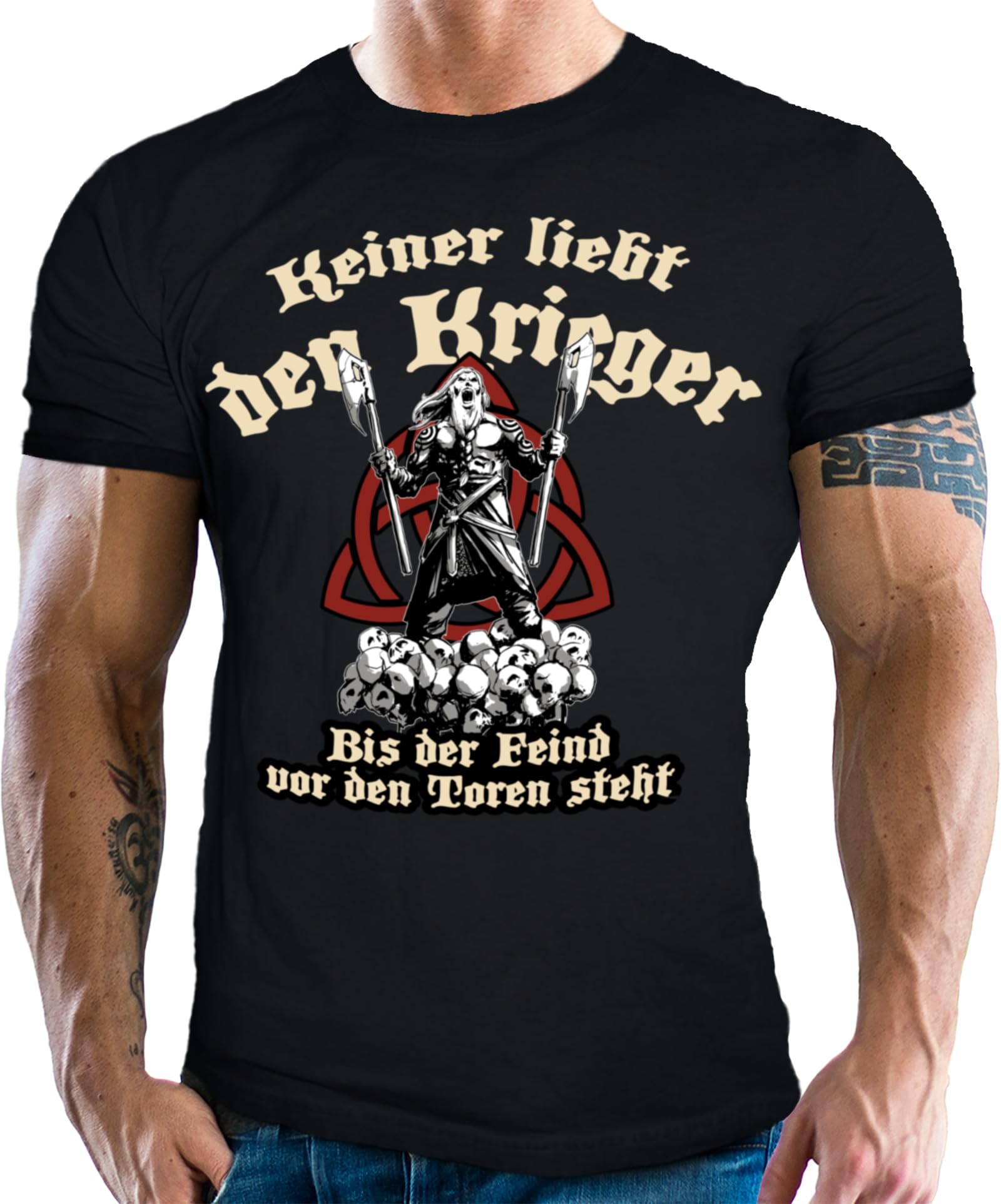 Herren T-Shirt für Wikinger Nordmann Keltic Fans der nordischen Mythologie