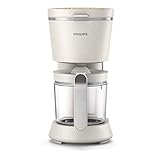 PHILIPS Filterkaffeemaschine Eco Conscious Edition - 1.2-Liter-Glaskanne, bis zu 15 Tassen, hergestellt aus Altspeiseöl, seidenweiß-matt (HD5120/00)