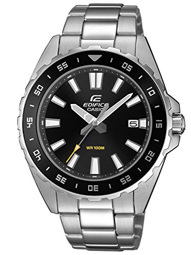 Casio Herren Analog Quarz Uhr mit Edelstahl Armband EFV-130D-1AVUEF