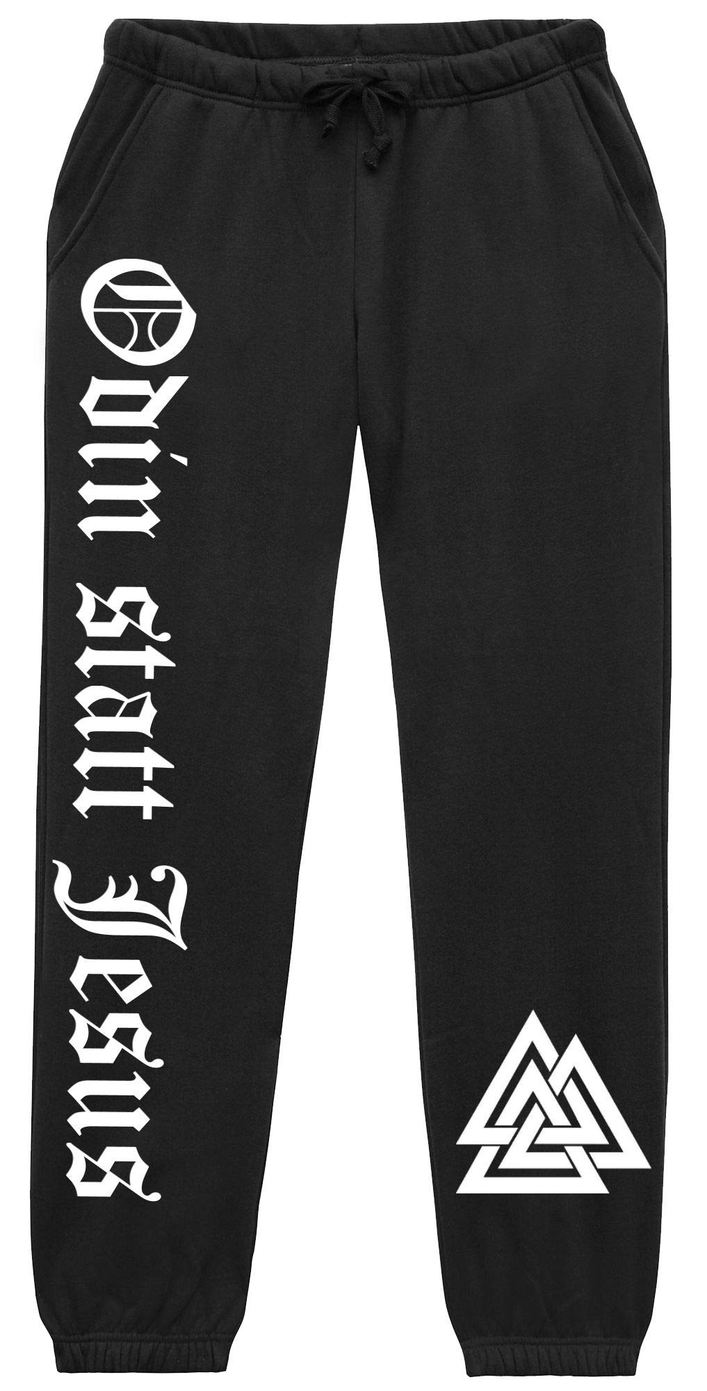 UGLYSHIRT Odin Statt Jesus Herren Jogginghose | Valhalla Nordmann Vikings Wikinger Hose Berserker Nordland | (S)