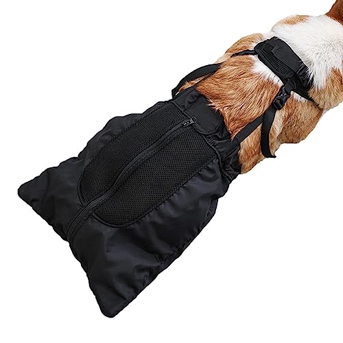 Pet Drag Bag, Welpentragetasche zum Spazierengehen, Behinderte gelähmte Haustier Hund Schutztasche Schlepptasche Erholungstasche Rollstuhl Alternative, atmungsaktive schützende Rückbein-Zugtasche für