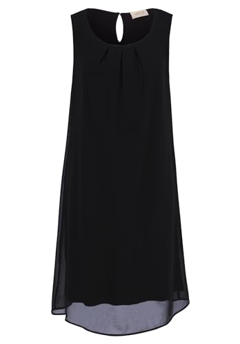 Cartoon Damen Sommerkleid ohne Arm Schwarz,44