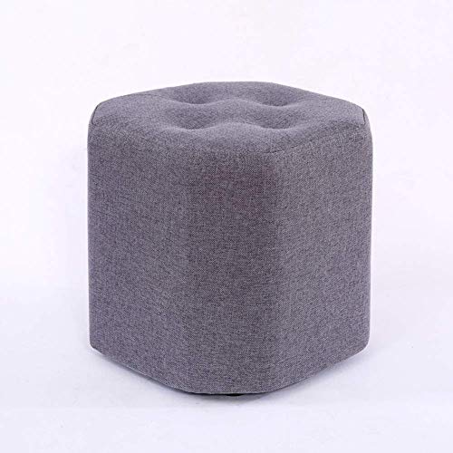 CNBYDK Fußhocker, LEFEDA Pouffe Stoff Fußhocker, Quadratischer Holzfußhocker, Anti-Rutsch Stumm Fußpolster Abnehmbare Und Waschbare Fußstütze, Flur Wickelschuhbank Sofa Kleine