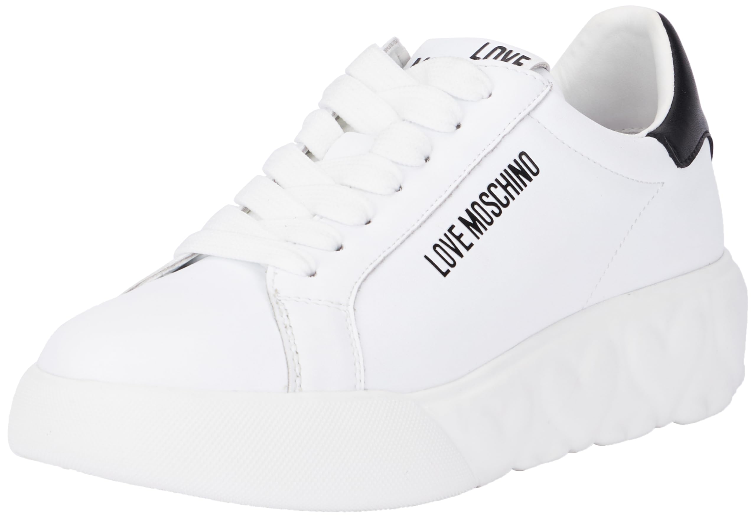 Love Moschino Damen Ja15034g1lia110a Sneaker, Weiss SCHWARZ, 42 EU