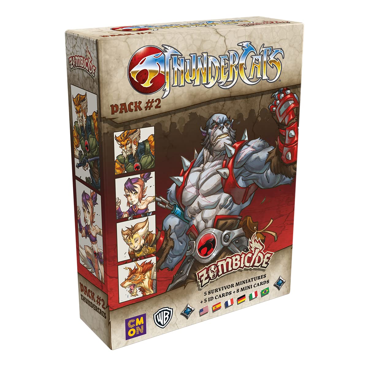 CMON, Zombicide – Thundercats Pack 2, Helden-Erweiterung, Kennerspiel, Dungeon Crawler, 1-6 Spieler, Ab 14+ Jahren, 60-120 Minuten, Deutsch, Mehrsprachig