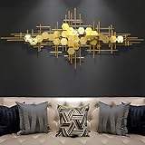 BEOTAY Metall Wandkunst,Kreative Handarbeit Wandskulpturen,Einzigartig Wanddekoration Wohnzimmer,Wall Decoration Für Zuhause, Esszimmer, Bar, Büro, Hotel,Erhellen Sie Ihr Zuhause,200 * 86cm