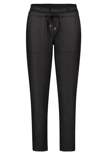 Cartoon Damen Casual-Hose mit Eingrifftaschen Schwarz,36