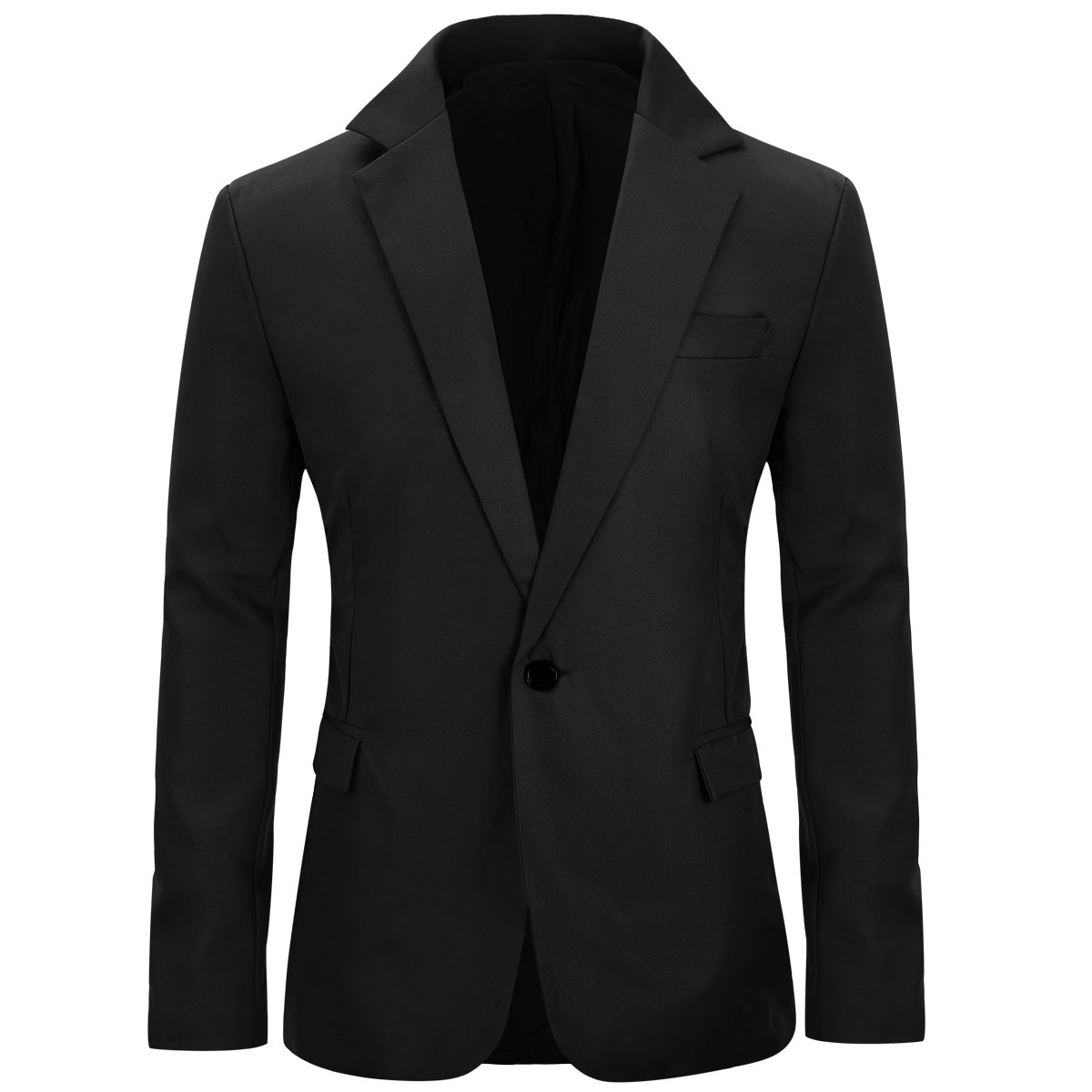 Allthemen Herren modisch Freizeit Blazer Schwarz M