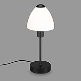 BRILONER Leuchten - Tischleuchte, Tischlampe inkl. Kabelschalter, 1x E14, max. 25 Watt, Schwarz/Weiß, 100x320mm (DxH)