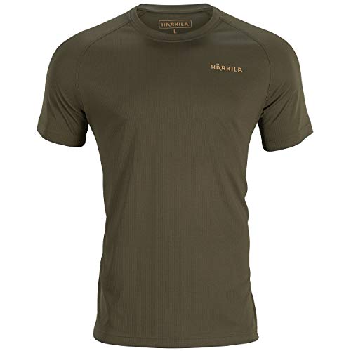 Härkila Trail Jagdshirt Willow Green - T-Shirt für Jäger mit geruchsneuralisierendem Polygiene-Finish - Funktionsshirt für die Jagd - Leichtes Jägershirt , Größe:M