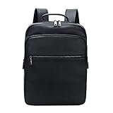 Leathario Leder Rucksack Kurierrucksack für Herren Damen Laptoprucksack 14 Zoll aus Rindsleder Fahrradrucksack Schulrucksack für Uni Arbeit Schwarz