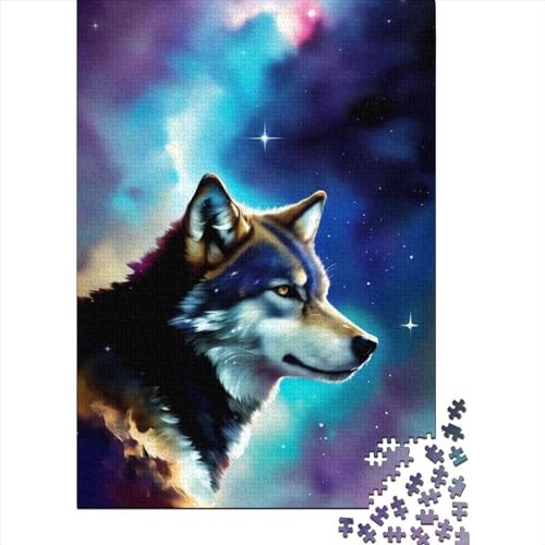 1000 Teile für Erwachsene Schwierige Puzzles Galactic Wolf Puzzles für Erwachsene Teenager Geburtstagsgeschenk für Erwachsene Jungen Mädchen (Size : 75x50cm)