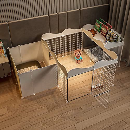 Katzenzwinger – Katzenlaufstall, Haustierlaufstall, Katzengehege für draußen mit dichtem Metalldraht, DIY-Design, Kleintierkäfig für kleine Hunde, Welpen, Kaninchen, Meerschweinche