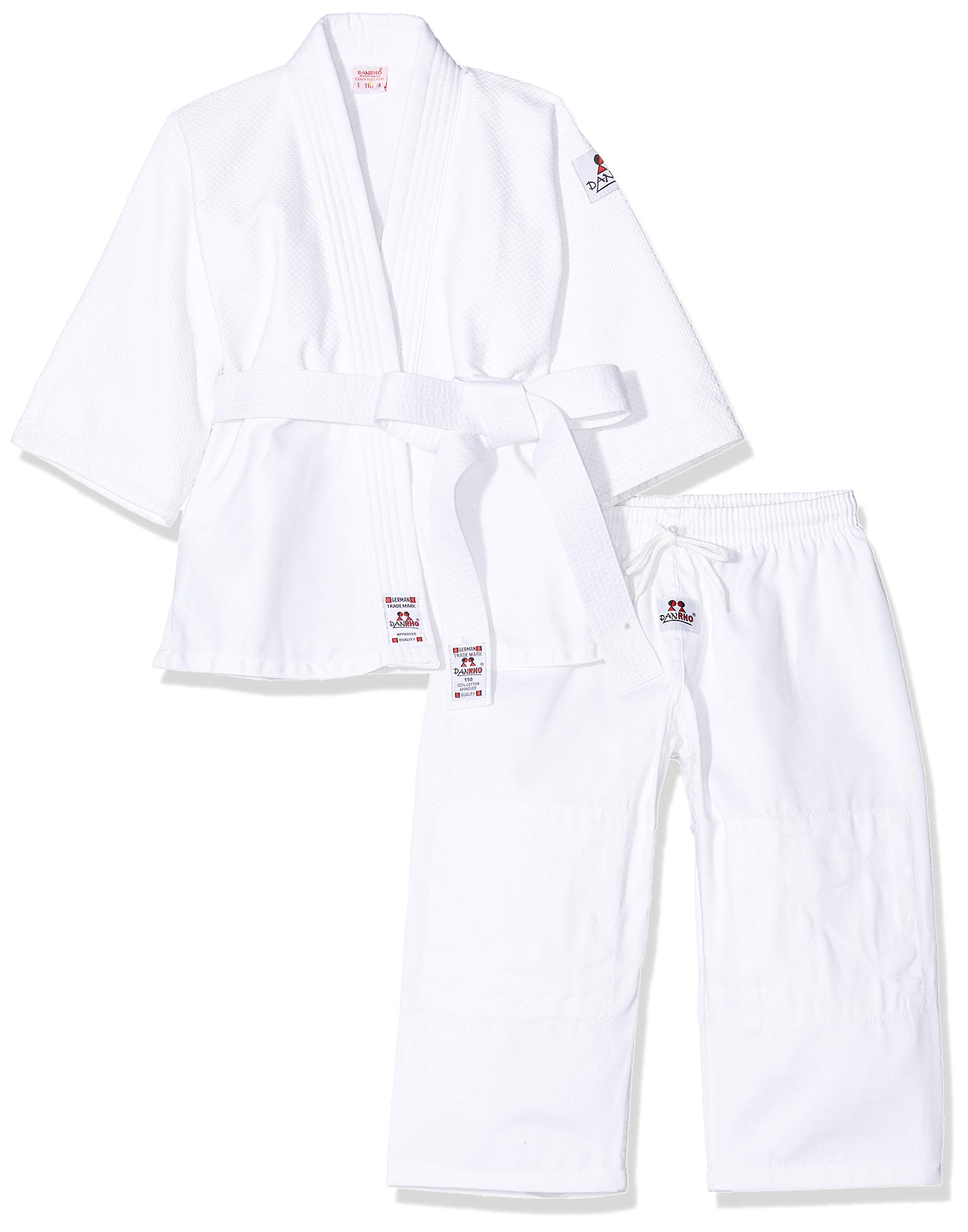 DANRHO Kinder Judogi Yamanashi Karate Kleid, Weiß, 180 cm