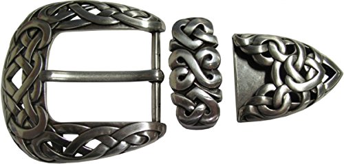 BELTINGER Gürtelschnalle mit Spitze/Schlaufe 4,0 cm | Buckle Wechselschließe Gürtelschließe 40mm Massiv | Dorn-Schließe | Für Wechselgürtel 4cm Breite | Silber