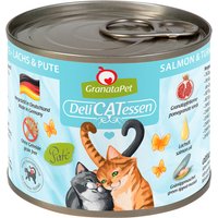 24 x 200 g | GranataPet | Lachs & Pute DeliCatessen | Nassfutter | Katze