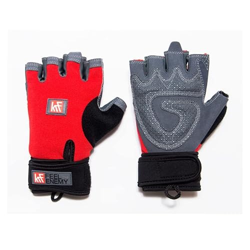 KRF Feel The Enemy Kalifornien Handschuh Gewichtheben und Fitness, Unisex Erwachsene M rot