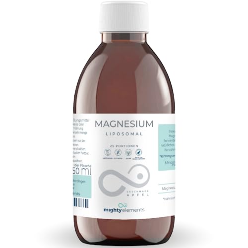 Liposomales Magnesium I 200 mg Magnesium I vegan I 250 ml Glasflasche I hochdosiert I hohe Bioverfügbarkeit I In Deutschland hergestellt I Mighty Elements