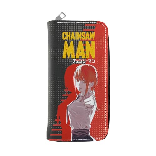 RYNDEX Chains-aw Man Anime Wallet, Spaß Süß Kawaii Kartenetui mit Münzfach, Reise-Kulturbeutel für Ausweis Banknote Münze Foto(Color:Multicolor 17)