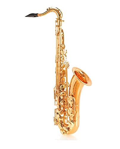 BB Tenor Black Nickel Saxophon Instrument B Flach Saxing Mit Fall Mundstück Zubehör (Color : Gold lacquer)