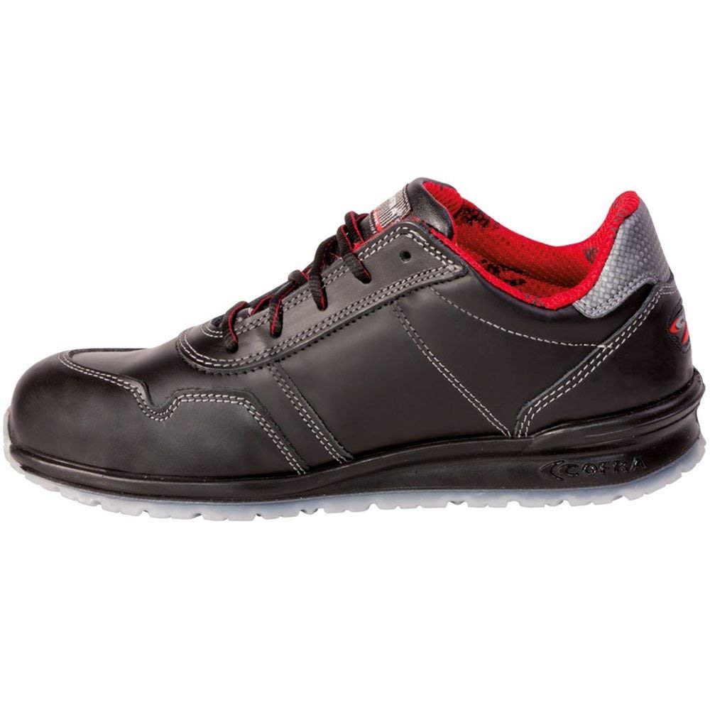 Cofra 78500-002.W48 ZATOPEK S3 SRC Sicherheitsschuhe, Schwarz/Rot, Größe 48