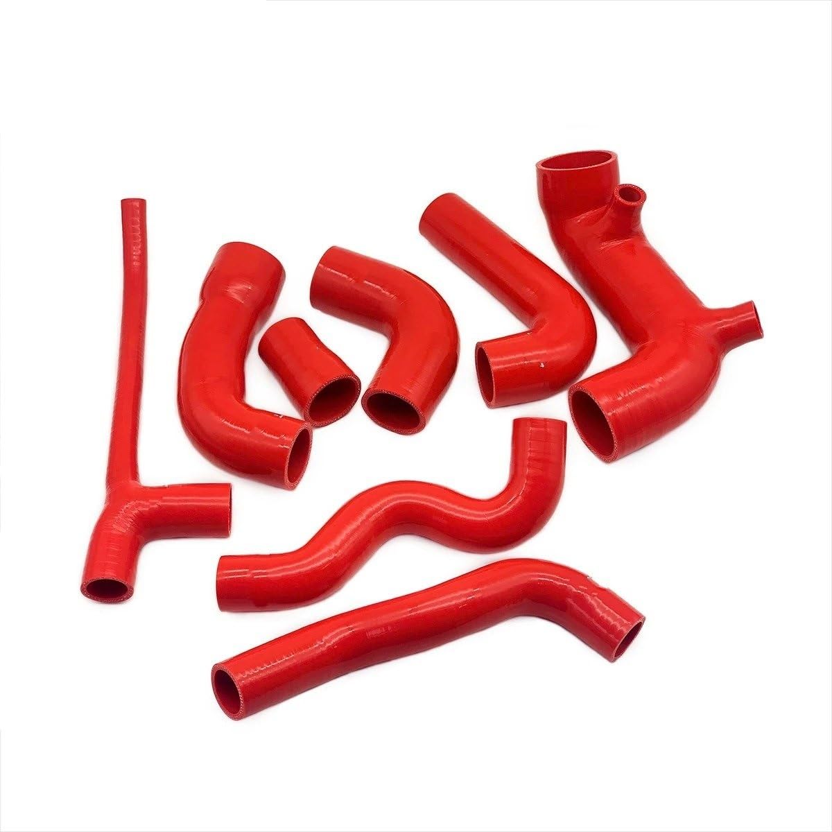 Induktion Schlauch Kit Für FIAT Für UNO Für Turbo 1,4 MK2 1989-2003 2004 2005 Racing Air Intake Silikon Schlauch Turbo AirBox Ansaugrohr Anschluss Schlauch Teile Auto Luftansaug(Total Kit Red)