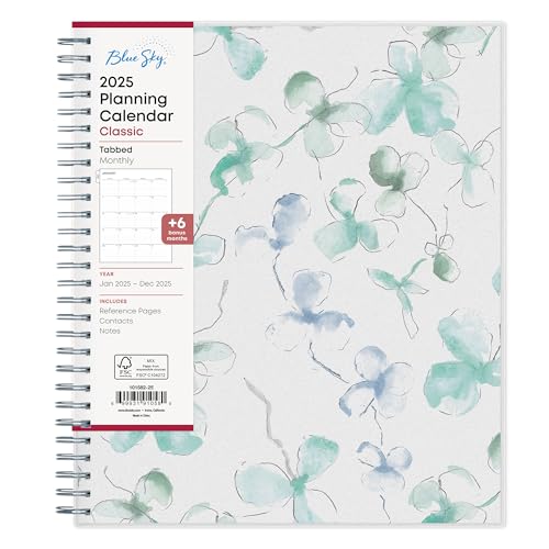 Blue Sky Lindley Planungskalender, Monatslayout, Sicherheitsspiralbindung (Lindley 2025, 20,3 x 25,4 cm)